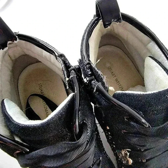 Stuart Weitzman Vance Clare Black Sneaker Shootie Bootie - Picture 7 of 10